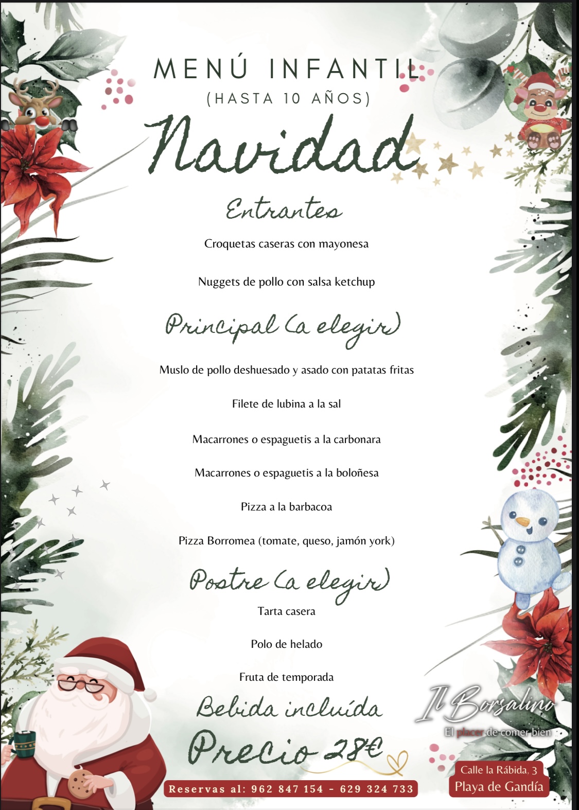 ´Menú Navidad Niños